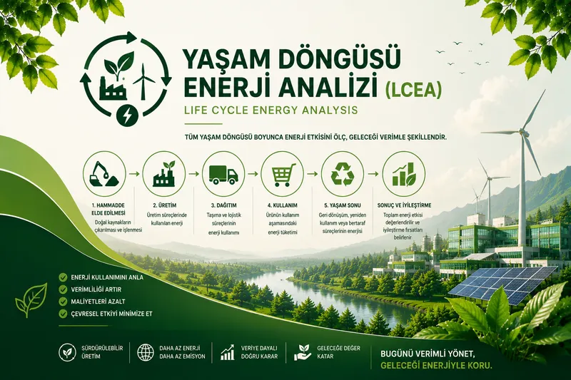 Yaşam Döngüsü Enerji Analizi (LCEA) görseli